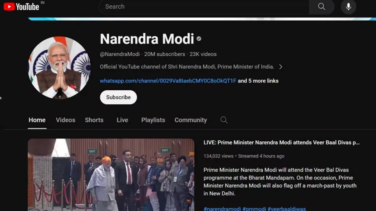 Narendra Modi YouTube