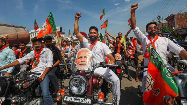 First Phase Election campaign ends, BJP Wokers campaigning